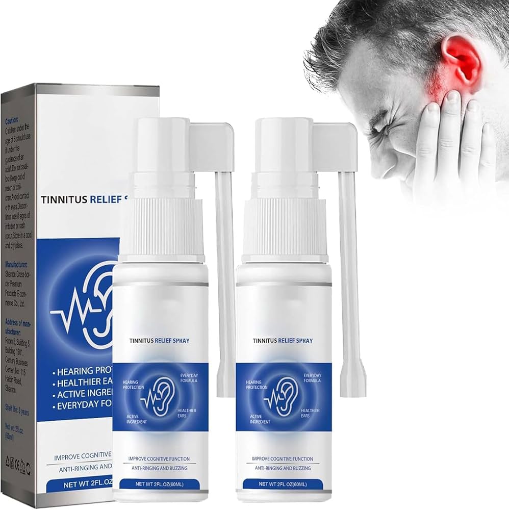 TinniDrop - Spray Limpiador de Oídos Natural Alivio del Zumbido y Cera