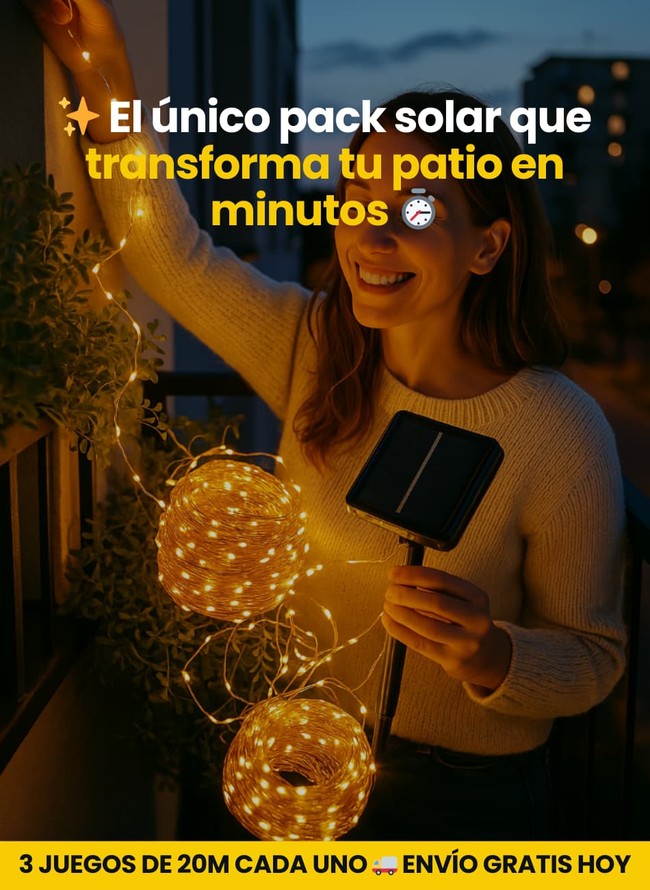 Luces Hada Solares – Magia para Decorar tu Patio 🚀
