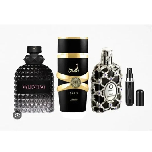 Kit 3 Perfumes Asad, Born in Roman, Oud Saffron