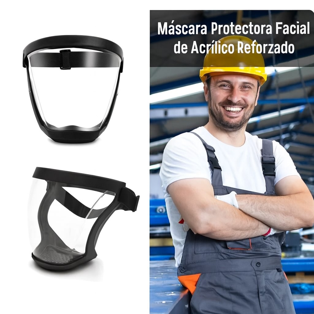 MÁSCARA PROTECTORA FACIAL DE ACRÍLICO REFORZADO