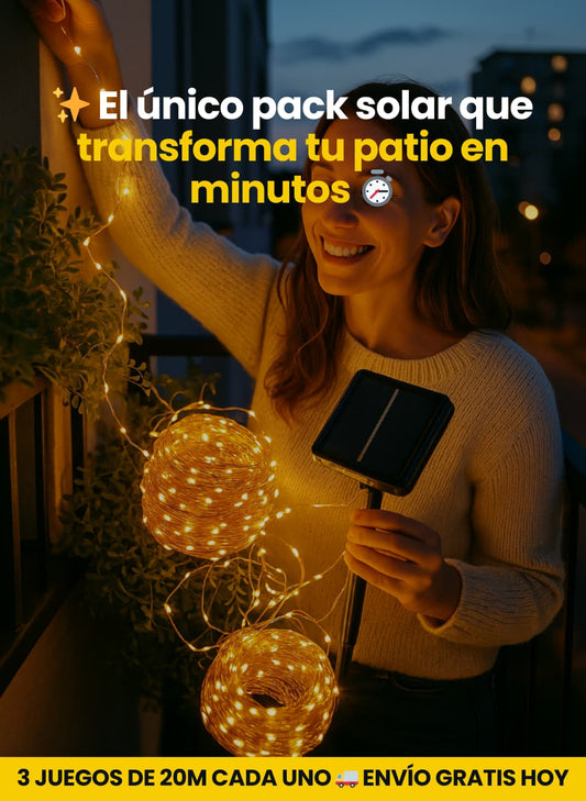 Luces Hada Solares – Magia para Decorar tu Patio 🚀